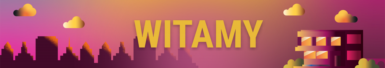 baner z napisem "witamy"