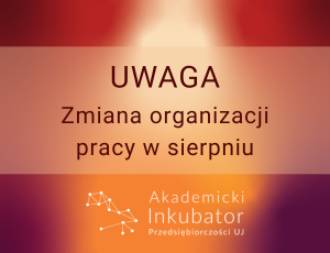 Uwaga: zmiana organizacji pracy w sierpniu