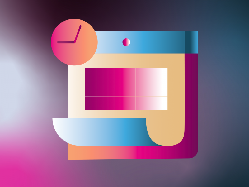 Ikona kalendarz, gradient