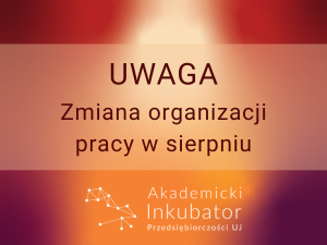 Uwaga: zmiana organizacji pracy w sierpniu